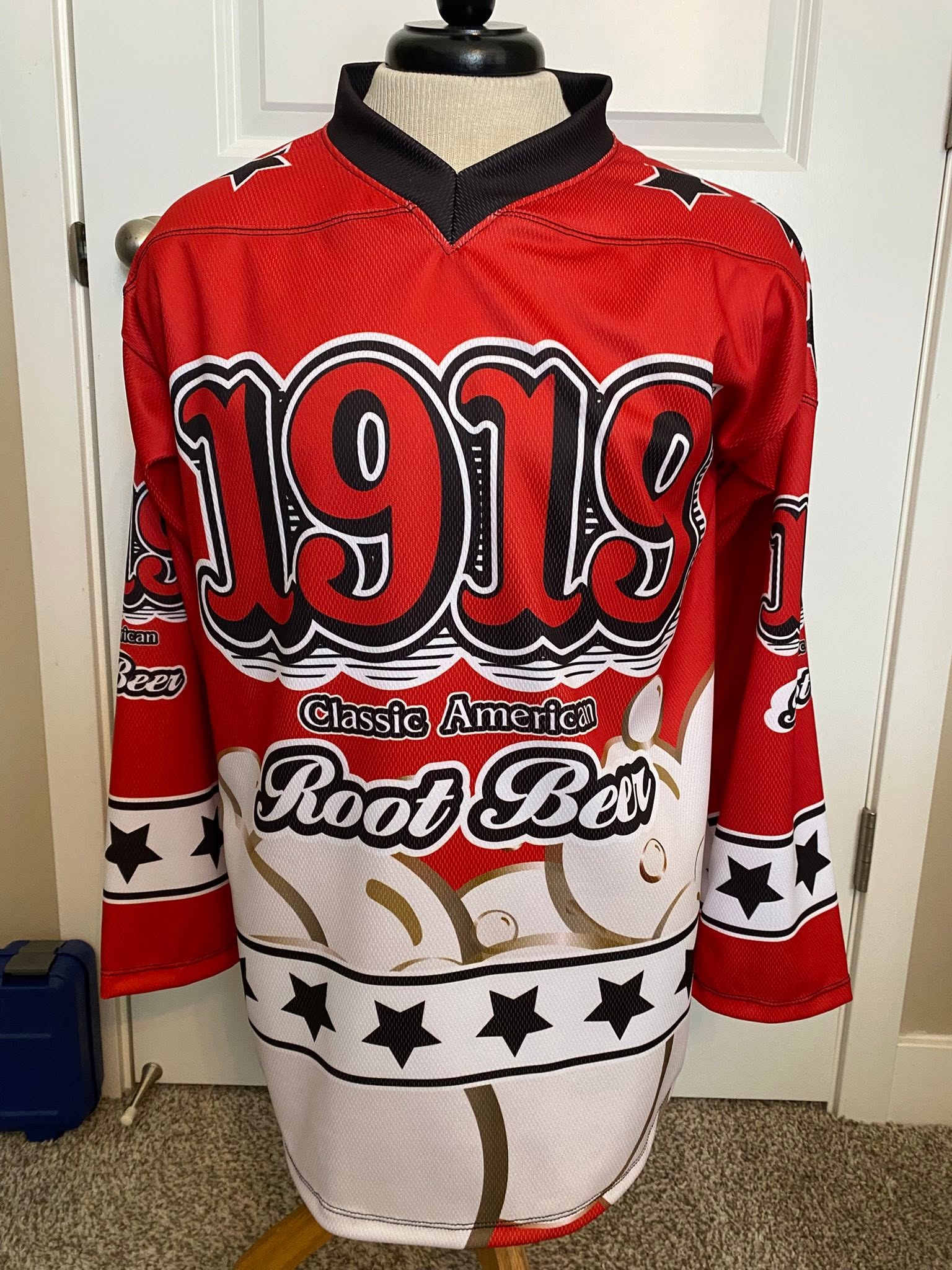 Classic American Root Beer sublimated hockey jersey